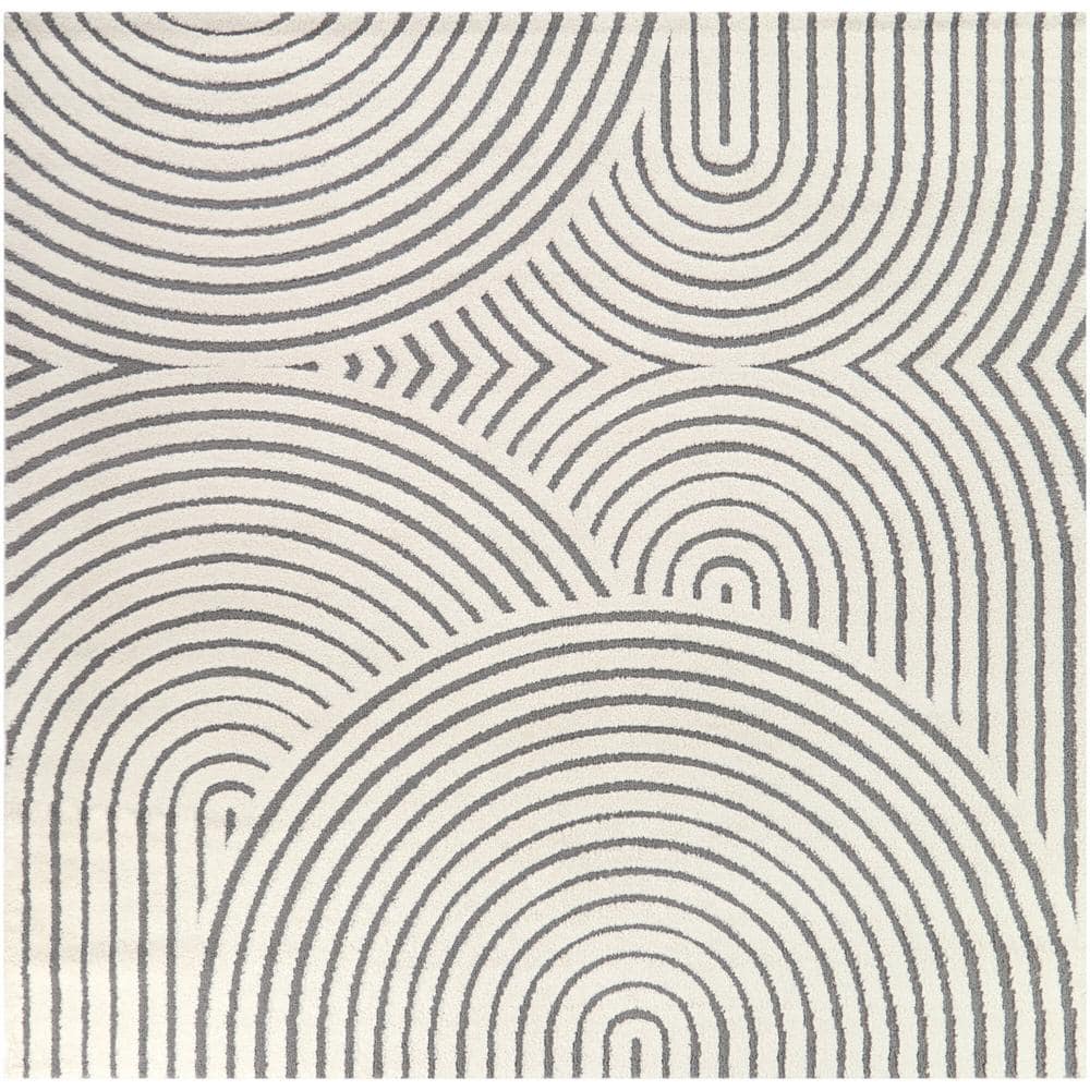 BALTA Caserio Cream/Grey 7 ft. x 7 ft. Abstract Square Area Rug 3122072 BALTA Caserio Cream/Grey 7 ft. x 7 ft. Abstract Square Area Rug 3122072