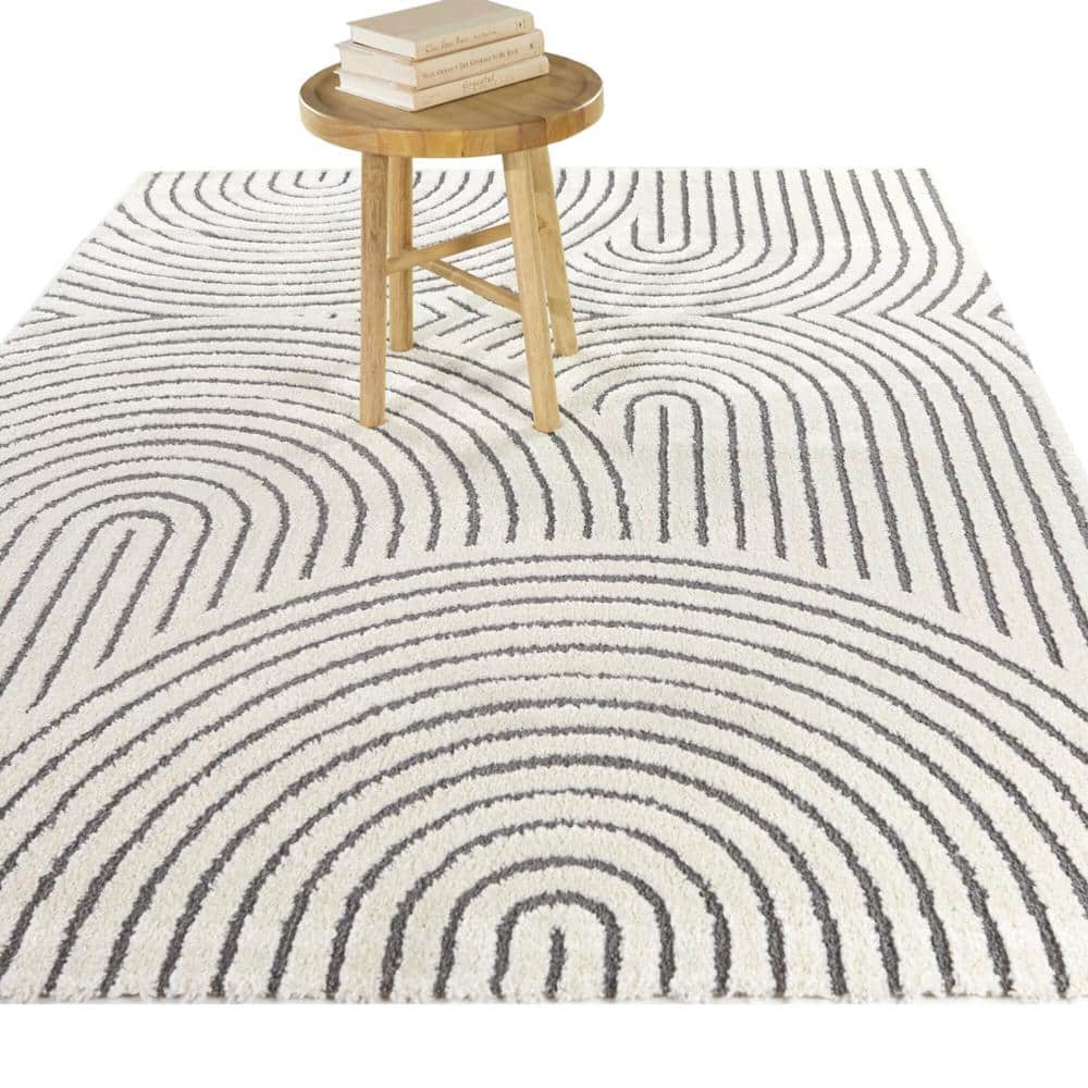 BALTA Caserio Cream/Grey 7 ft. x 7 ft. Abstract Square Area Rug 3122072 BALTA Caserio Cream/Grey 7 ft. x 7 ft. Abstract Square Area Rug 3122072