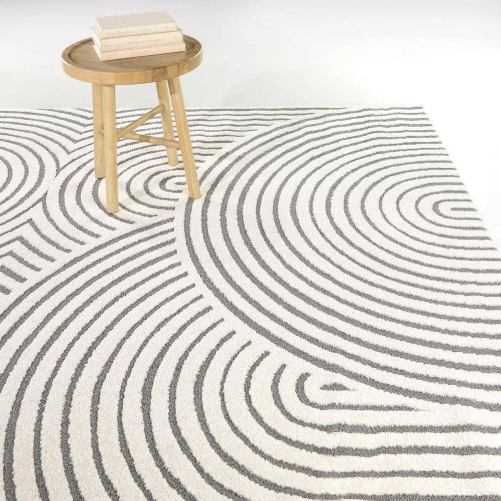 BALTA Caserio Cream/Grey 7 ft. x 7 ft. Abstract Square Area Rug 3122072 BALTA Caserio Cream/Grey 7 ft. x 7 ft. Abstract Square Area Rug 3122072