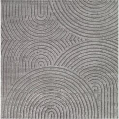 BALTA Caserio Grey 7 ft. x 7 ft. Abstract Square Area Rug 3122066