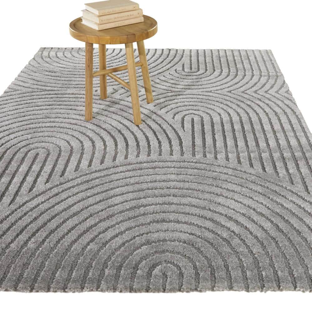 BALTA Caserio Grey 7 ft. x 7 ft. Abstract Square Area Rug 3122066 BALTA Caserio Grey 7 ft. x 7 ft. Abstract Square Area Rug 3122066