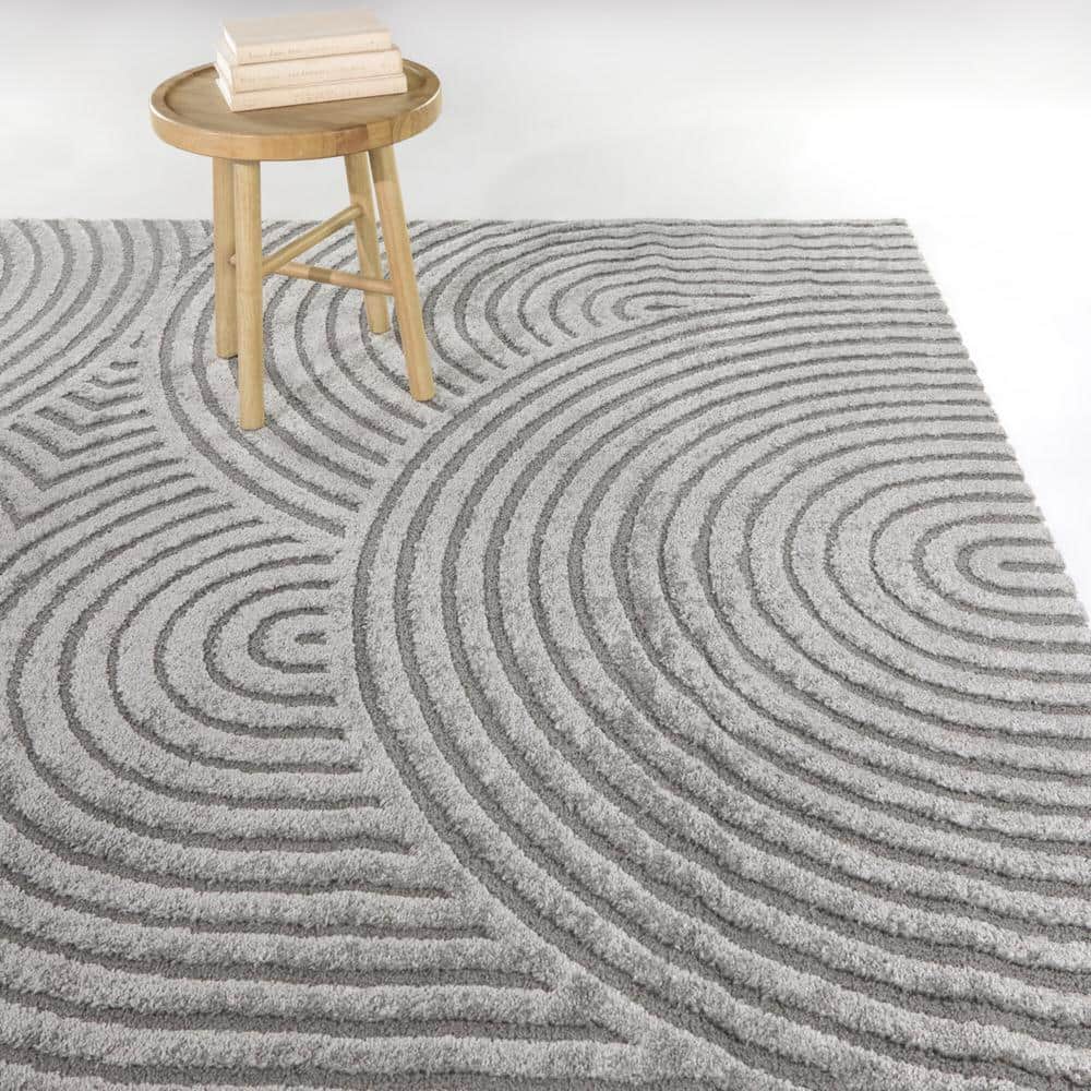 BALTA Caserio Grey 7 ft. x 7 ft. Abstract Square Area Rug 3122066 BALTA Caserio Grey 7 ft. x 7 ft. Abstract Square Area Rug 3122066