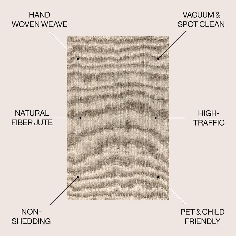 JONATHAN Y Pata Chunky Light Ivory 8 ft. x 10 ft. Area Rug NRF102B-8