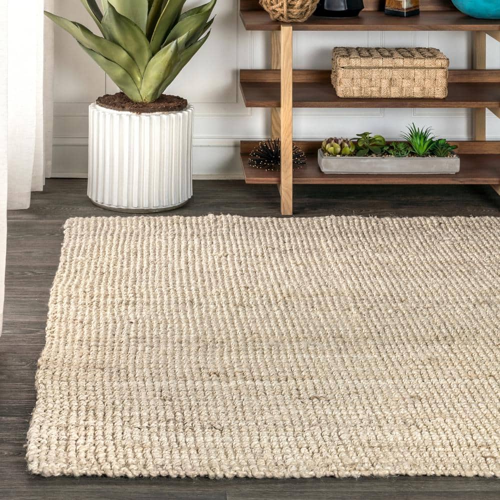 JONATHAN Y Pata Chunky Light Ivory 8 ft. x 10 ft. Area Rug NRF102B-8