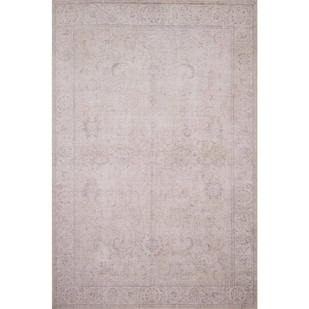 LOLOI II Loren Sand 7 ft. 6 in. x 9 ft. 6 in. Distressed Bohemian Printed Area Rug LORELQ-12SA007696