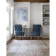 LOLOI II Loren Silver/Slate 7 ft. 6 in. x 9 ft. 6 in. Distressed Bohemian Printed Area Rug LORELQ-04SISL7696