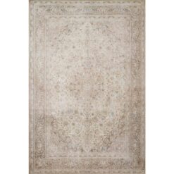LOLOI II Loren Sand/Taupe 7 ft. 6 in. x 9 ft. 6 in. Distressed Bohemian Printed Area Rug LORELQ-03SATA7696