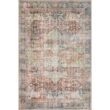 LOLOI II Loren Brick/Multi 7 ft. 6 in. x 9 ft. 6 in. Distressed Bohemian Printed Area Rug LORELQ-14BKML7696
