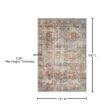 LOLOI II Loren Brick/Multi 7 ft. 6 in. x 9 ft. 6 in. Distressed Bohemian Printed Area Rug LORELQ-14BKML7696