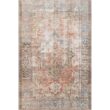LOLOI II Loren Terracotta/Sky 7 ft. 6 in. x 9 ft. 6 in. Distressed Bohemian Printed Area Rug LORELQ-15TCSC7696