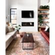 LOLOI II Loren Terracotta/Sky 7 ft. 6 in. x 9 ft. 6 in. Distressed Bohemian Printed Area Rug LORELQ-15TCSC7696