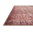 LOLOI II Loren Eggplant/Crimson 7 ft. 6 in. x 9 ft. 6 in. Distressed Bohemian Printed Area Rug LORELQ-05EGCS7696