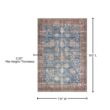LOLOI II Loren Blue/Brick 7 ft. 6 in. x 9 ft. 6 in. Distressed Bohemian Printed Area Rug LORELQ-01BBBK7696