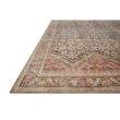 LOLOI II Loren Charcoal/Multi 7 ft. 6 in. x 9 ft. 6 in. Distressed Bohemian Printed Area Rug LORELQ-17CCML7696