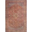 LOLOI II Loren Red/Multi 7 ft. 6 in. x 9 ft. 6 in. Distressed Bohemian Printed Area Rug LORELQ-06REML7696