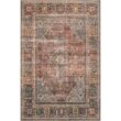 LOLOI II Loren Brick/Midnight 7 ft. 6 in. x 9 ft. 6 in. Distressed Bohemian Printed Area Rug LORELQ-13BKMD7696