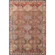 LOLOI II Loren Spice/Multi 7 ft. 6 in. x 9 ft. 6 in. Distressed Bohemian Printed Area Rug LORELQ-16SQML7696