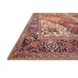 LOLOI II Loren Red/Navy 7 ft. 6 in. x 9 ft. 6 in. Distressed Bohemian Printed Area Rug LORELQ-07RENV7696