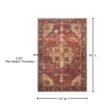 LOLOI II Loren Red/Navy 7 ft. 6 in. x 9 ft. 6 in. Distressed Bohemian Printed Area Rug LORELQ-07RENV7696