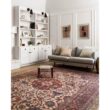 LOLOI II Loren Sand/Multi 7 ft. 6 in. x 9 ft. 6 in. Distressed Bohemian Printed Area Rug LORELQ-11SAML7696