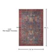 LOLOI II Loren Blue/Red 7 ft. 6 in. x 9 ft. 6 in. Distressed Bohemian Printed Area Rug LORELQ-10BBRE7696