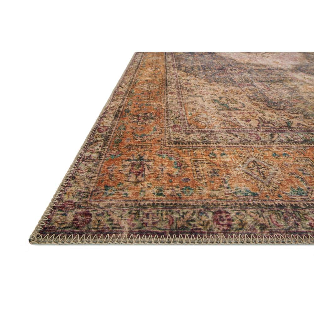 LOLOI II Loren Plum/Multi 7 ft. 6 in. x 9 ft. 6 in. Distressed Bohemian Printed Area Rug LORELQ-02PLML7696