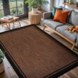 CAMILSON Hawaii Gold 9 ft. x 12 ft. Bordered Indoor Outdoor Area Rug OUT800-GOLD-9x12-HD