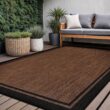 CAMILSON Hawaii Gold 9 ft. x 12 ft. Bordered Indoor Outdoor Area Rug OUT800-GOLD-9x12-HD