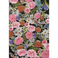 LOLOI II Botanical Black/Multi 7 ft. - 10 in. x 11 ft. - 2 in. Indoor/Outdoor Polypropylene Area Rug BOTABOT-01BLML7AB2