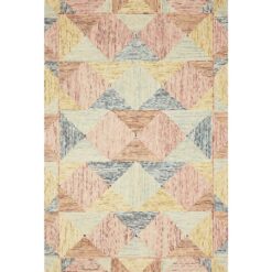 LOLOI II Spectrum Ivory/Multi 7 ft. 9 in. x 9 ft. 9 in. Contemporary Wool Pile Area Rug SPECSPE-01IVML7999