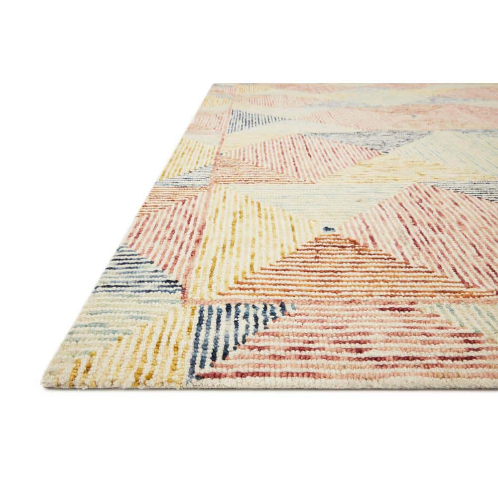 LOLOI II Spectrum Ivory/Multi 7 ft. 9 in. x 9 ft. 9 in. Contemporary Wool Pile Area Rug SPECSPE-01IVML7999