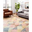 LOLOI II Spectrum Ivory/Multi 7 ft. 9 in. x 9 ft. 9 in. Contemporary Wool Pile Area Rug SPECSPE-01IVML7999