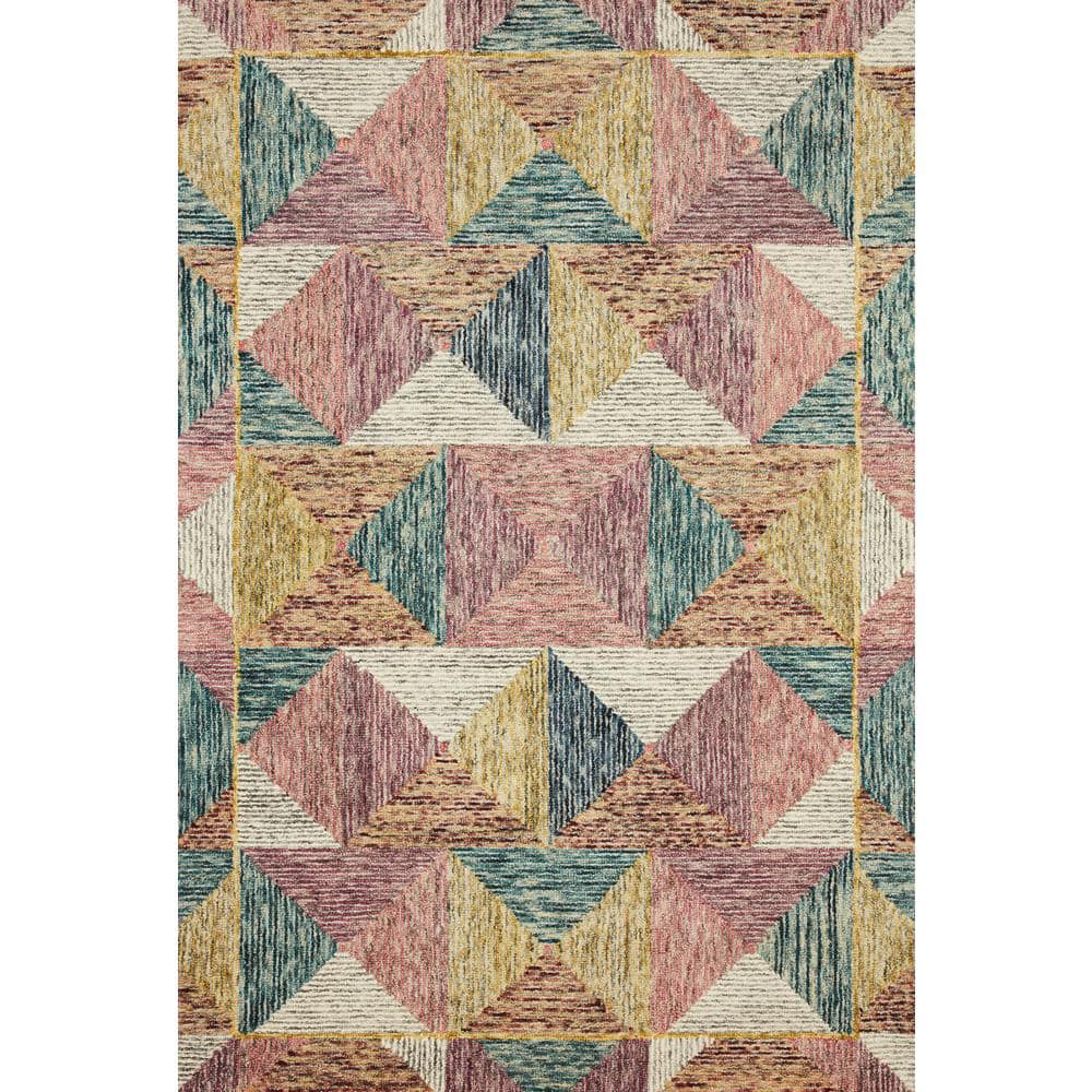 LOLOI II Spectrum Silver/Fiesta 7 ft. 9 in. x 9 ft. 9 in. Contemporary Wool Pile Area Rug SPECSPE-01SIFD7999