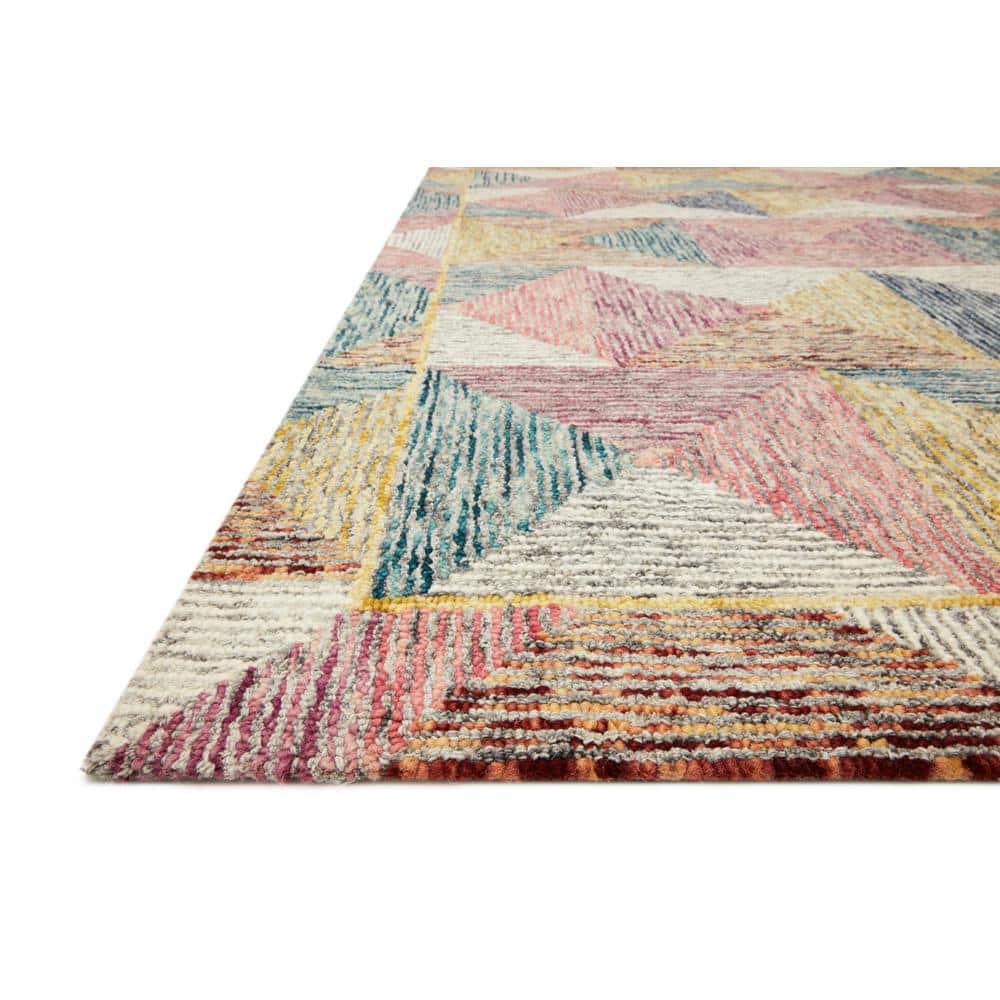 LOLOI II Spectrum Silver/Fiesta 7 ft. 9 in. x 9 ft. 9 in. Contemporary Wool Pile Area Rug SPECSPE-01SIFD7999