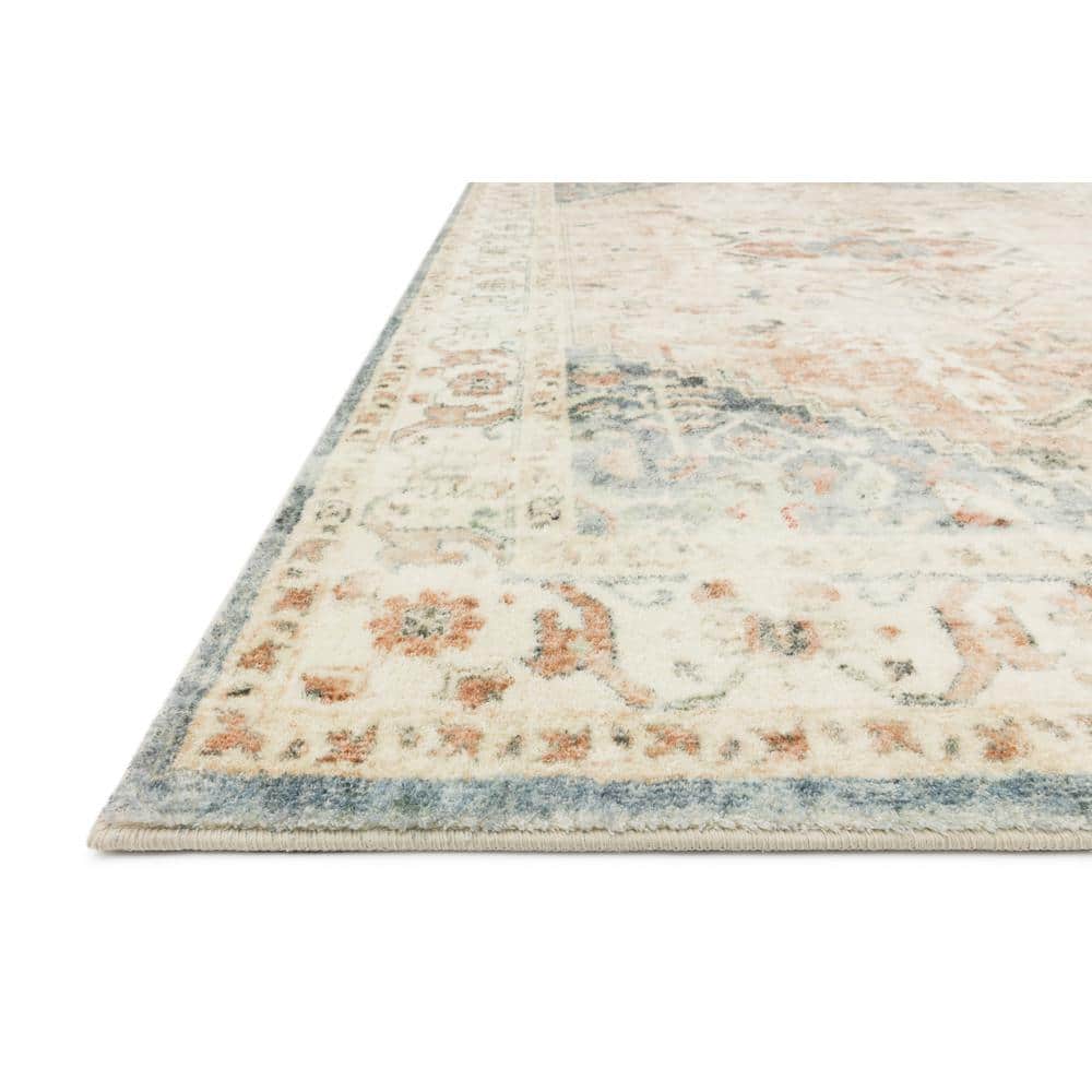 LOLOI II Rosette Clay/Ivory 7 ft. 6 in. x 9 ft. 6 in. Shabby-Chic Plush Cloud Pile Area Rug ROSTROS-06CGIV7696