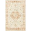 LOLOI II Rosette Ivory/Terracotta 7 ft. 6 in. x 9 ft. 6 in. Shabby-Chic Plush Cloud Pile Area Rug ROSTROS-03IVTC7696