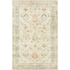 LOLOI II Rosette Beige/Multi 7 ft. 6 in. x 9 ft. 6 in. Shabby-Chic Plush Cloud Pile Area Rug ROSTROS-01BEML7696