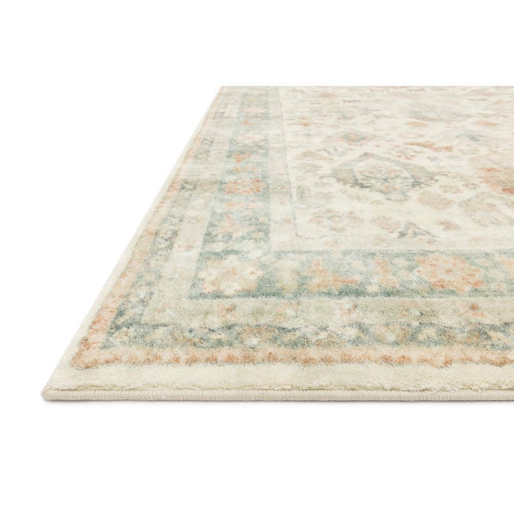 LOLOI II Rosette Beige/Multi 7 ft. 6 in. x 9 ft. 6 in. Shabby-Chic Plush Cloud Pile Area Rug ROSTROS-01BEML7696