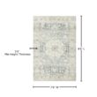 LOLOI II Rosette Denim/Fog 7 ft. 6 in. x 9 ft. 6 in. Shabby-Chic Plush Cloud Pile Area Rug ROSTROS-07DEFG7696