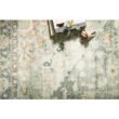 LOLOI II Rosette Teal/Ivory 7 ft. 6 in. x 9 ft. 6 in. Shabby-Chic Plush Cloud Pile Area Rug ROSTROS-08TEIV7696
