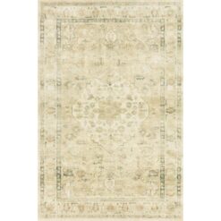 LOLOI II Rosette Sand/Ivory 7 ft. 6 in. x 9 ft. 6 in. Shabby-Chic Plush Cloud Pile Area Rug ROSTROS-05SAIV7696