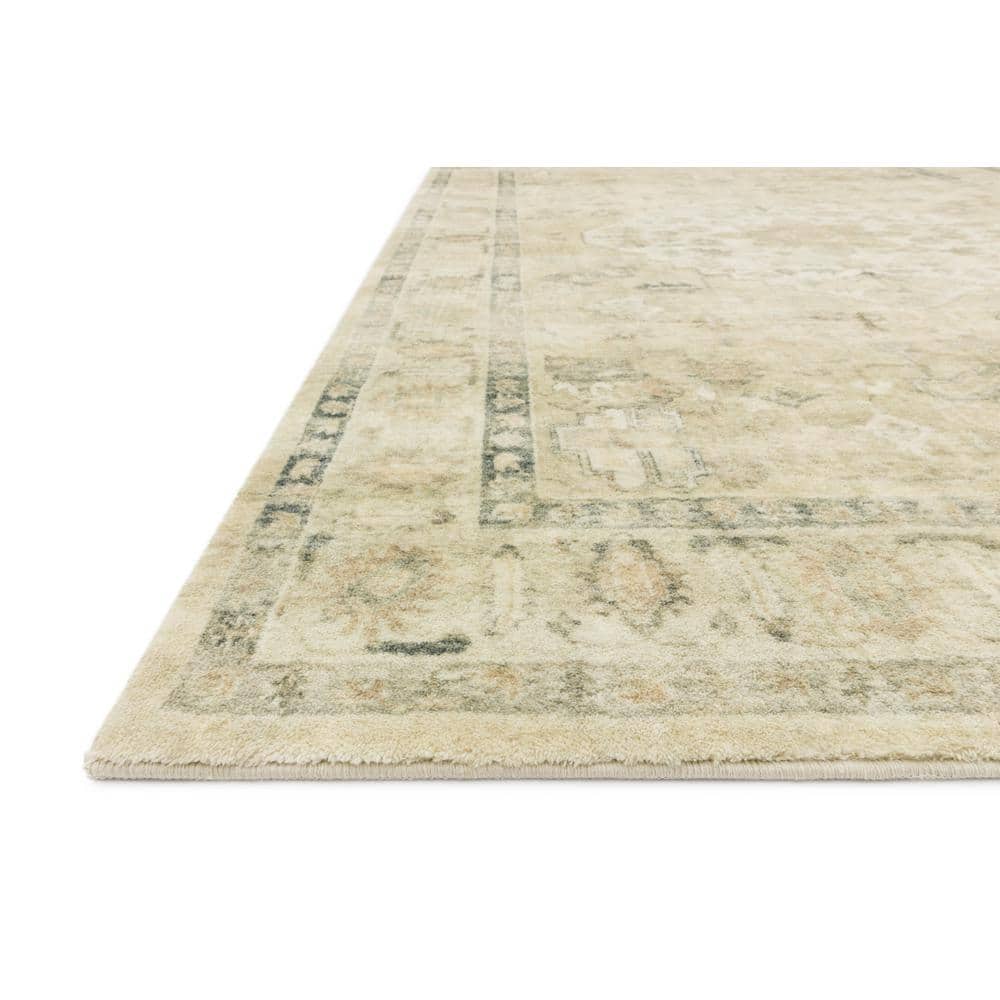 LOLOI II Rosette Sand/Ivory 7 ft. 6 in. x 9 ft. 6 in. Shabby-Chic Plush Cloud Pile Area Rug ROSTROS-05SAIV7696