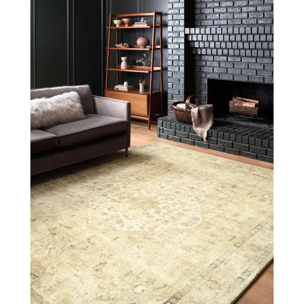 LOLOI II Rosette Sand/Ivory 7 ft. 6 in. x 9 ft. 6 in. Shabby-Chic Plush Cloud Pile Area Rug ROSTROS-05SAIV7696