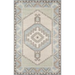 Momeni Anatolia ANA-2 Light Blue 8 ft. x 10 ft. Area Rug ANATOANA-2LBL799A