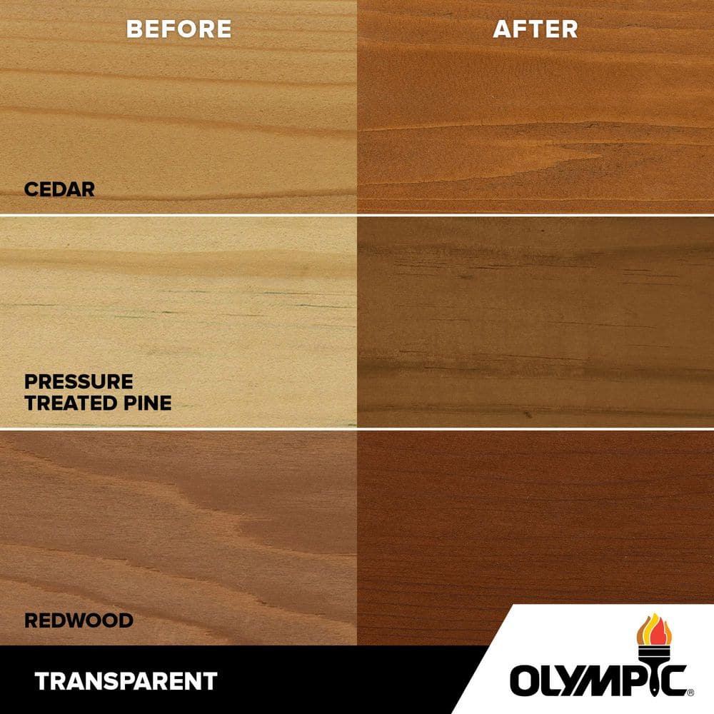 Olympic WaterGuard 5 gal. Acorn Brown Transparent Exterior Wood Stain and Sealer 55163-05