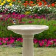 CHG CLASSIC HOME & GARDEN Classic 17.4 in. Dia Resin Dusky Taupe Birdbath 710006-451R