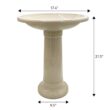 CHG CLASSIC HOME & GARDEN Classic 17.4 in. Dia Resin Dusky Taupe Birdbath 710006-451R
