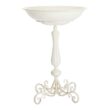 SAFAVIEH Orian Pearl White Iron Round Birdbath PAT5023A