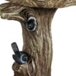 Watnature 23in. Tall Fibre Reinforced Concrete Birdbaths with Birds for Patio, Woodland Tree Trunk Decorative Bird Bath for Garden B_SJ30011