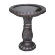 Watnature 20in. Dia. X 24.4in. H Cement Birdbath for Garden- Fibre Reinforced Concrete Bird Baths for Outdoors, Patio, Yard, Lawn B_SJ30015